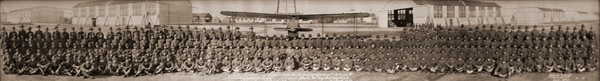 John A. Coles, Jr. - Panorama of U.S. Flying School Detachment with Bi-Plane John A. Coles, Jr. - Panorama of U.S. Flying School Detachment with Bi-Plane