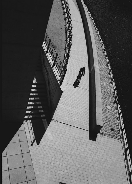 Stanko Abadžic - Bicyclist on Bridge, Berlin Stanko Abadžic - Bicyclist on Bridge, Berlin