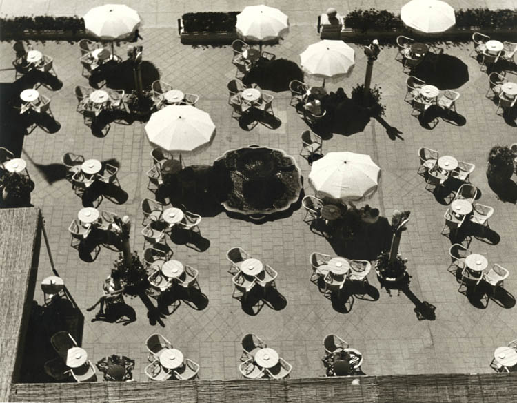Anonymous - Terrace with Tables and Chairs from Above Anonymous - Terrace with Tables and Chairs from Above