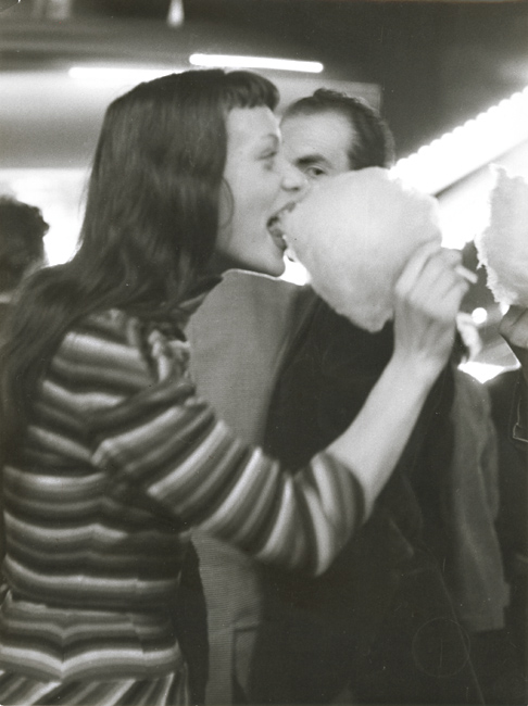 Robert Doisneau - Christiane Chevalier Eating Cotton Candy at Ivresse, Foire du Trone