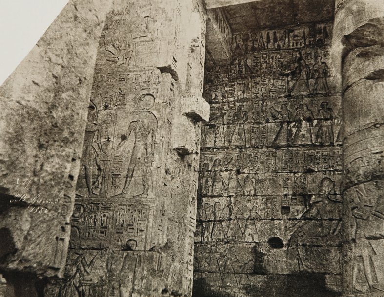 John Beasley Greene - Second Courtyard, Medinet Habou, Egypt (Left Wall, South Side at the Southwest Corner) John Beasley Greene - Second Courtyard, Medinet Habou, Egypt (Left Wall, South Side at the Southwest Corner)