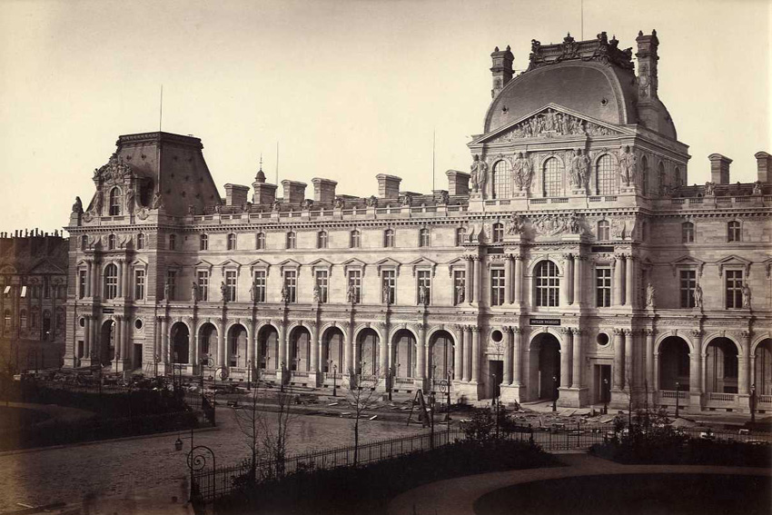 Edouard Baldus - Pavillon Richelieu and Pavillon Turgot, Louvre, Paris Edouard Baldus - Pavillon Richelieu and Pavillon Turgot, Louvre, Paris