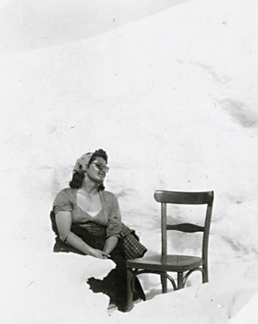 Josef Bartuska - Untitled (Woman and Chair in Snow Bank) Josef Bartuska - Untitled (Woman and Chair in Snow Bank)