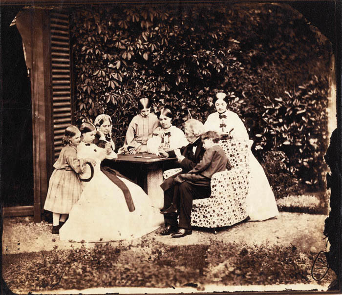 Lewis Carroll (Rev. Charles Dodgson) - Hassard Dodson Family Sitting Round a Table Playing Cards Lewis Carroll (Rev. Charles Dodgson) - Hassard Dodson Family Sitting Round a Table Playing Cards