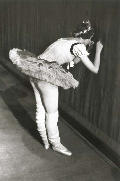 Edouard Boubat - Ballet Dancer Peeking Through Curtain Edouard Boubat - Ballet Dancer Peeking Through Curtain