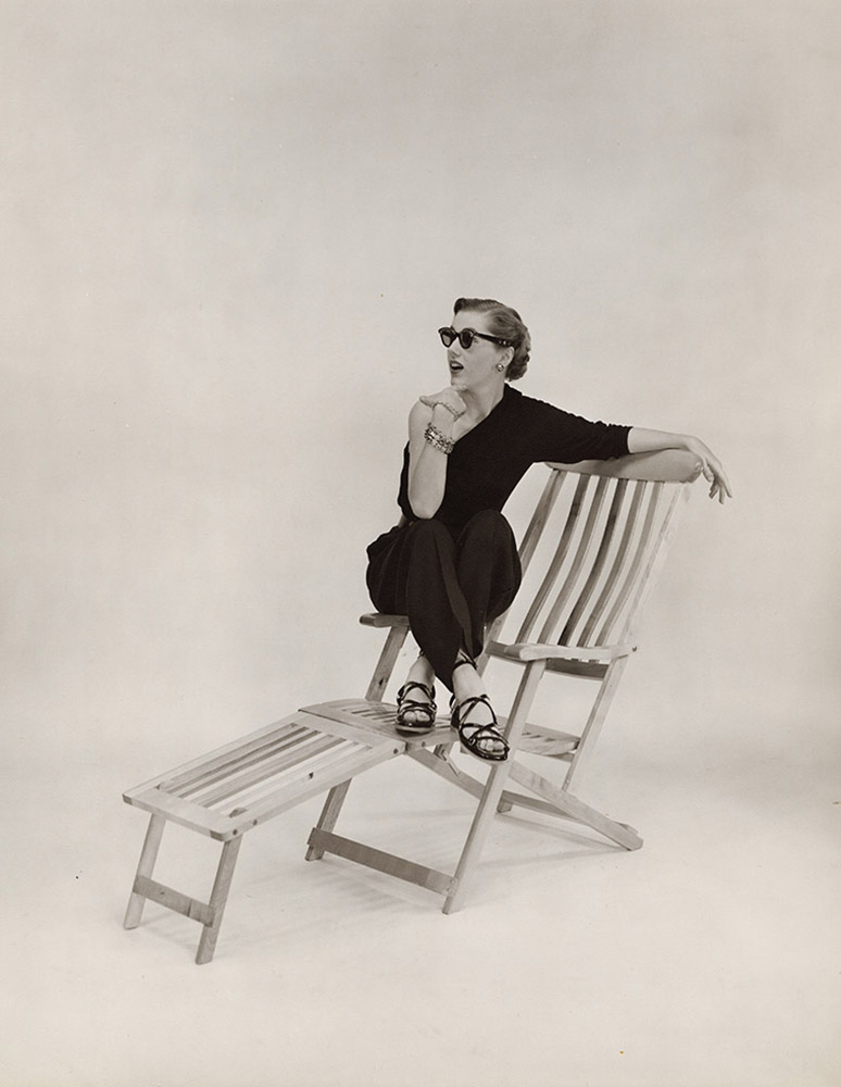 Kenneth Heilbron - Advertising Image of a Woman on Folding Beach Chair Kenneth Heilbron - Advertising Image of a Woman on Folding Beach Chair