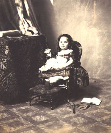 Andre Adolphe-Eugene Disderi - Young Girl and Toys