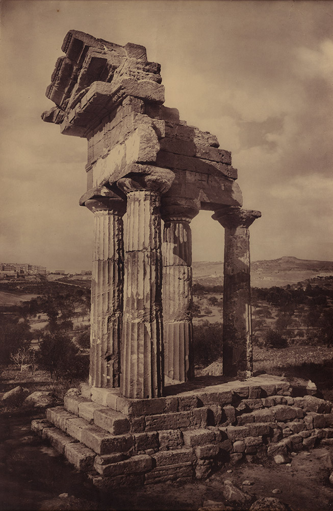 Adolphe Braun & Co. - Vertical Panorama of Ruins of Temple of Castor and Pollux Adolphe Braun & Co. - Vertical Panorama of Ruins of Temple of Castor and Pollux