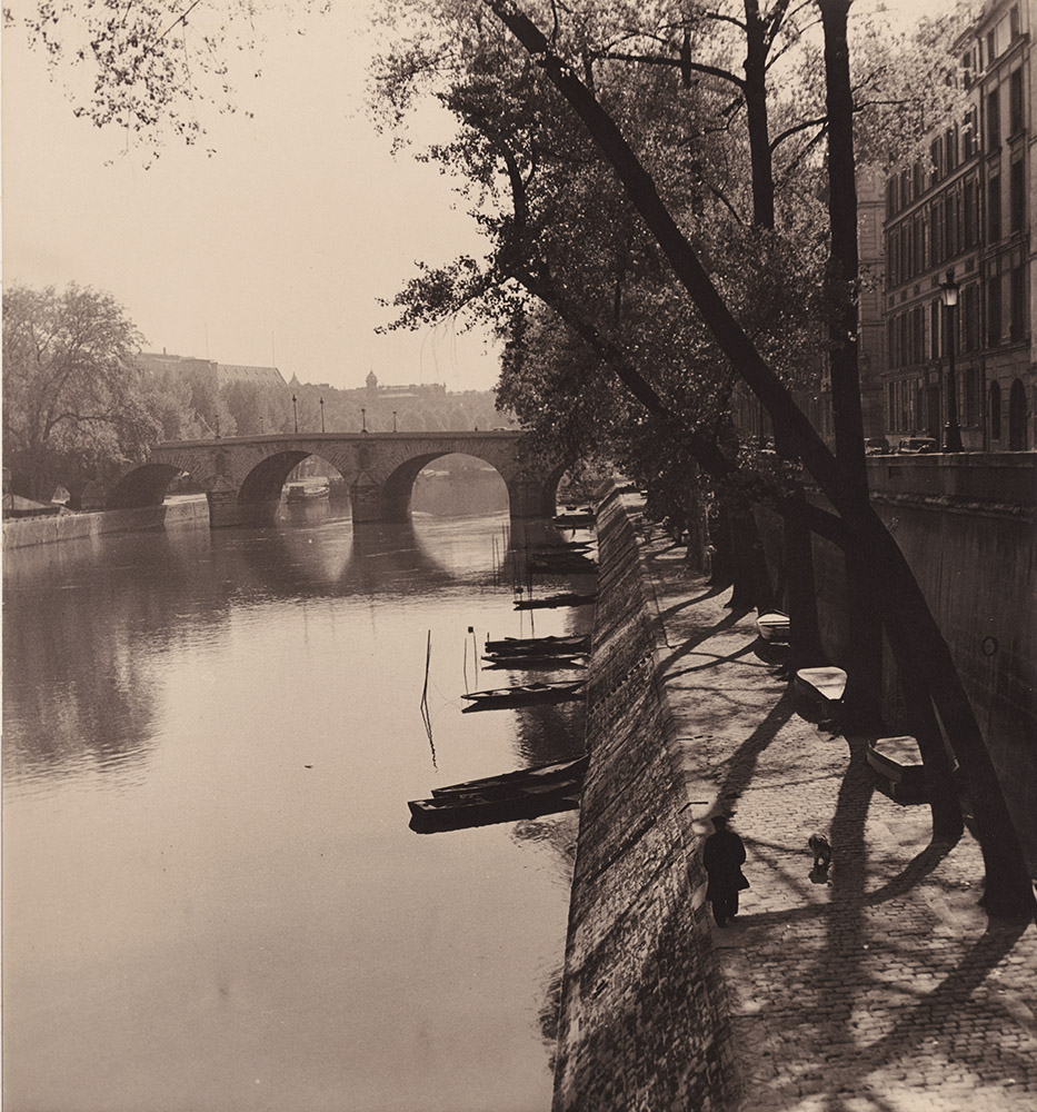 Albert Monier - Bank of the Ilse Saint-Louis and the Pont Marie in the Distance, Paris Albert Monier - Bank of the Ilse Saint-Louis and the Pont Marie in the Distance, Paris