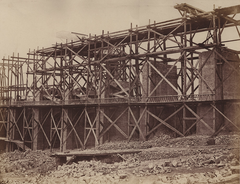 Edouard Baldus - Construction of a Viaduct on Rail Line of Chemin de Fer Paris-Marseille Edouard Baldus - Construction of a Viaduct on Rail Line of Chemin de Fer Paris-Marseille