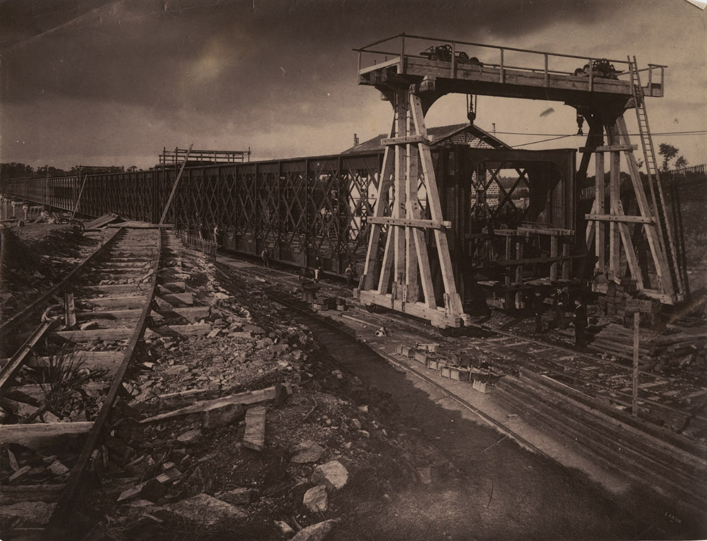 Louis Lafon - Construction of Iron Railroad Trestle Louis Lafon - Construction of Iron Railroad Trestle