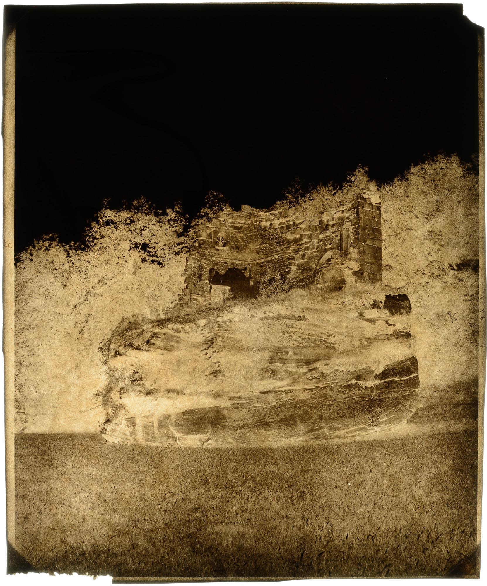François Joseph Édouard De Campigneulles - Façade d'une Chapelle (Ruines) élevée sur un Rocher, Nord de la France François Joseph Édouard De Campigneulles - Façade d'une Chapelle (Ruines) élevée sur un Rocher, Nord de la France