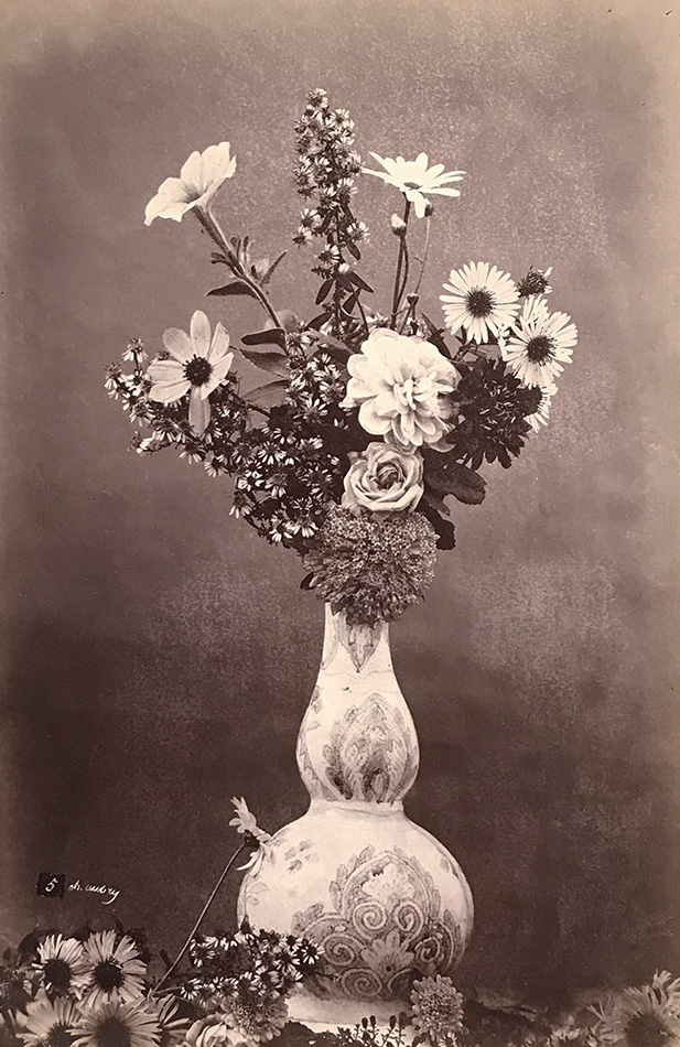 Charles Hippolyte Aubry - Flower Arrangement in Narrow Neck Vase Charles Hippolyte Aubry - Flower Arrangement in Narrow Neck Vase