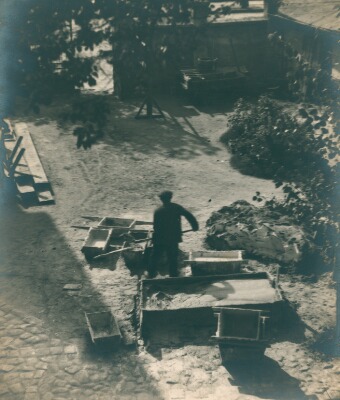 Boronkay Kalman - Man in a Courtyard