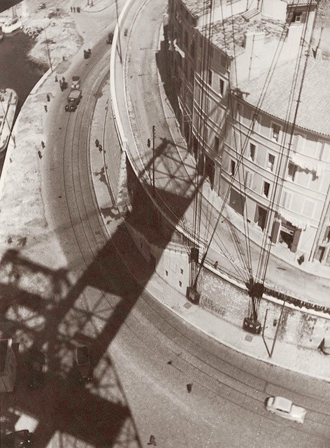 Maurice Broquet - View from Transporter Bridge, Marseilles, with Cast Shadow ("Plongee")