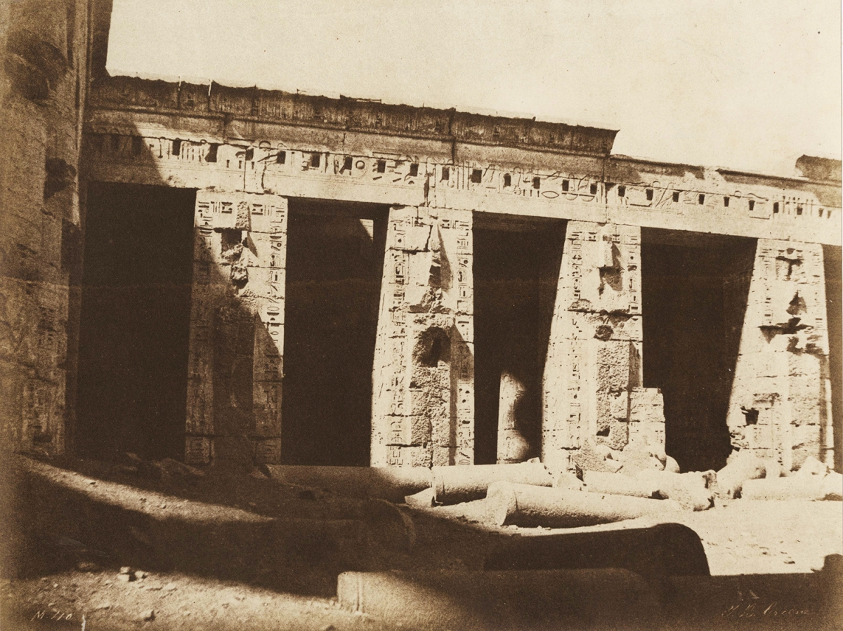 John Beasley Greene - Thebes: Medinet Habu, Palace of Rameses Meiamun, 2nd Courtyard Facing West, Egypt John Beasley Greene - Thebes: Medinet Habu, Palace of Rameses Meiamun, 2nd Courtyard Facing West, Egypt