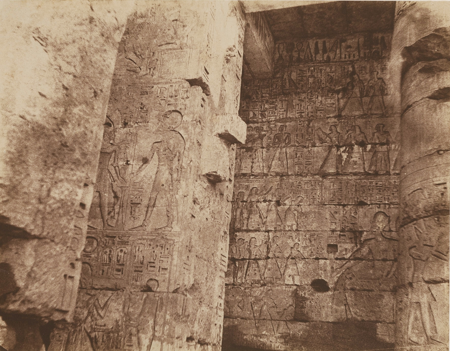 John Beasley Greene - Second Courtyard, Medinet Habou, Egypt (Left Wall, South Side at the Southwest Corner) John Beasley Greene - Second Courtyard, Medinet Habou, Egypt (Left Wall, South Side at the Southwest Corner)