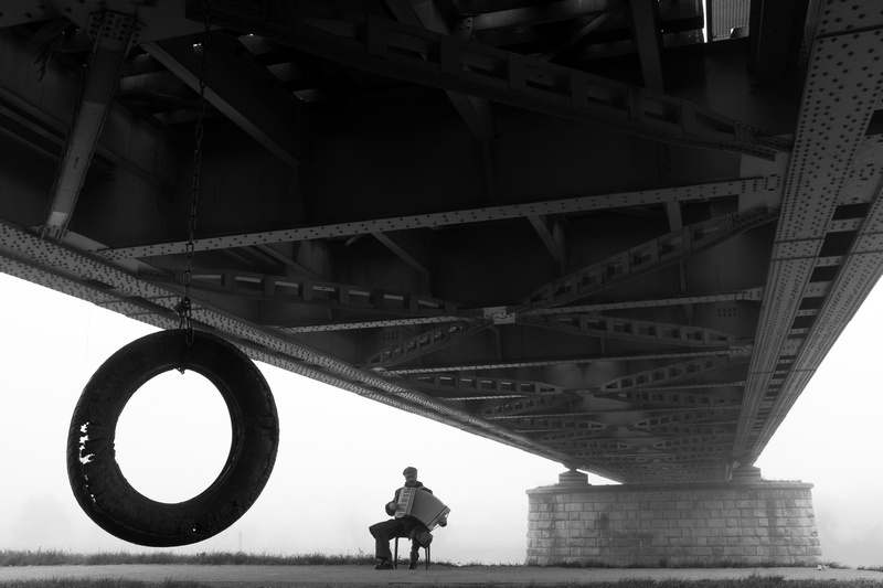 Stanko Abadžic - Accordionist under Zagreb Bridge Stanko Abadžic - Accordionist under Zagreb Bridge