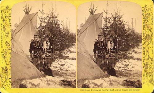 H. H. Bennett - Sioux Indians at the St. Paul Ice Carnival