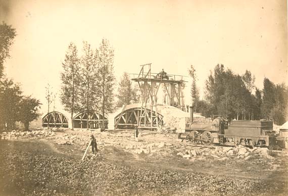Hippolyte-Auguste Collard - Building of the Viaduct at Le Boson, Loire Valley Hippolyte-Auguste Collard - Building of the Viaduct at Le Boson, Loire Valley