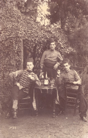 Anonymous - Group of French Soldiers Smoking and Drinking (Possibly Absinthe) Anonymous - Group of French Soldiers Smoking and Drinking (Possibly Absinthe)