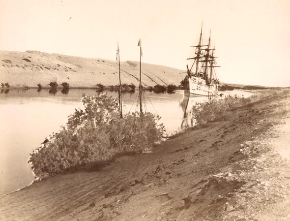 C. & G Zangaki - Masted Ship Crossing the Suez Canal C. & G Zangaki - Masted Ship Crossing the Suez Canal
