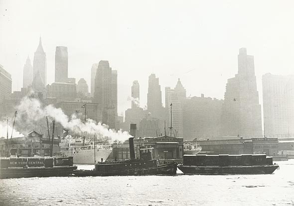 Wide World Photos - Ice-Bound Tug and Tow Boats in East River, New York City