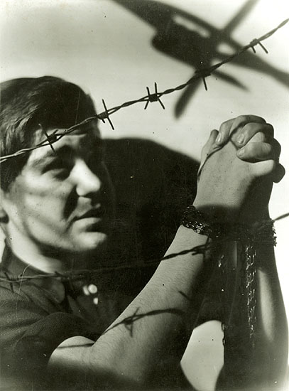 Bohumil Stastny - Boy Praying in Chains Against Barbed Wire Bohumil Stastny - Boy Praying in Chains Against Barbed Wire
