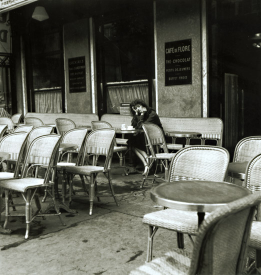 Serge Jacques - Woman at Cafe de Flore, Paris